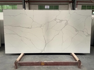 Laje de pedra lustrada de quartzo branco de Calacata para a cozinha Worktops 3200*1600mm